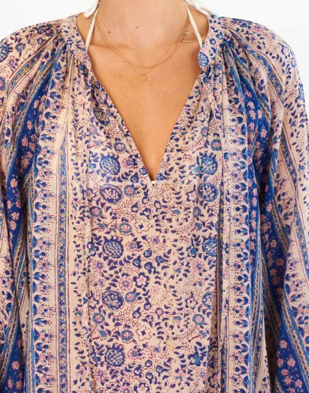 Block Print Cass Caftan/Coverup