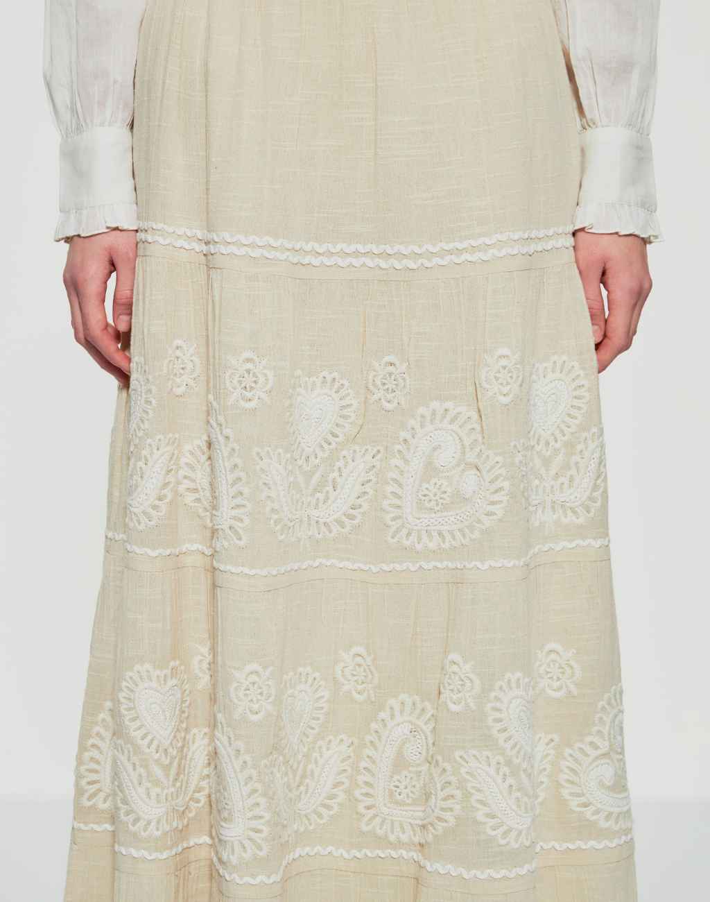 Robby Maxi Skirt with Playful Embroidery - Visit Nifty Antik Batik 