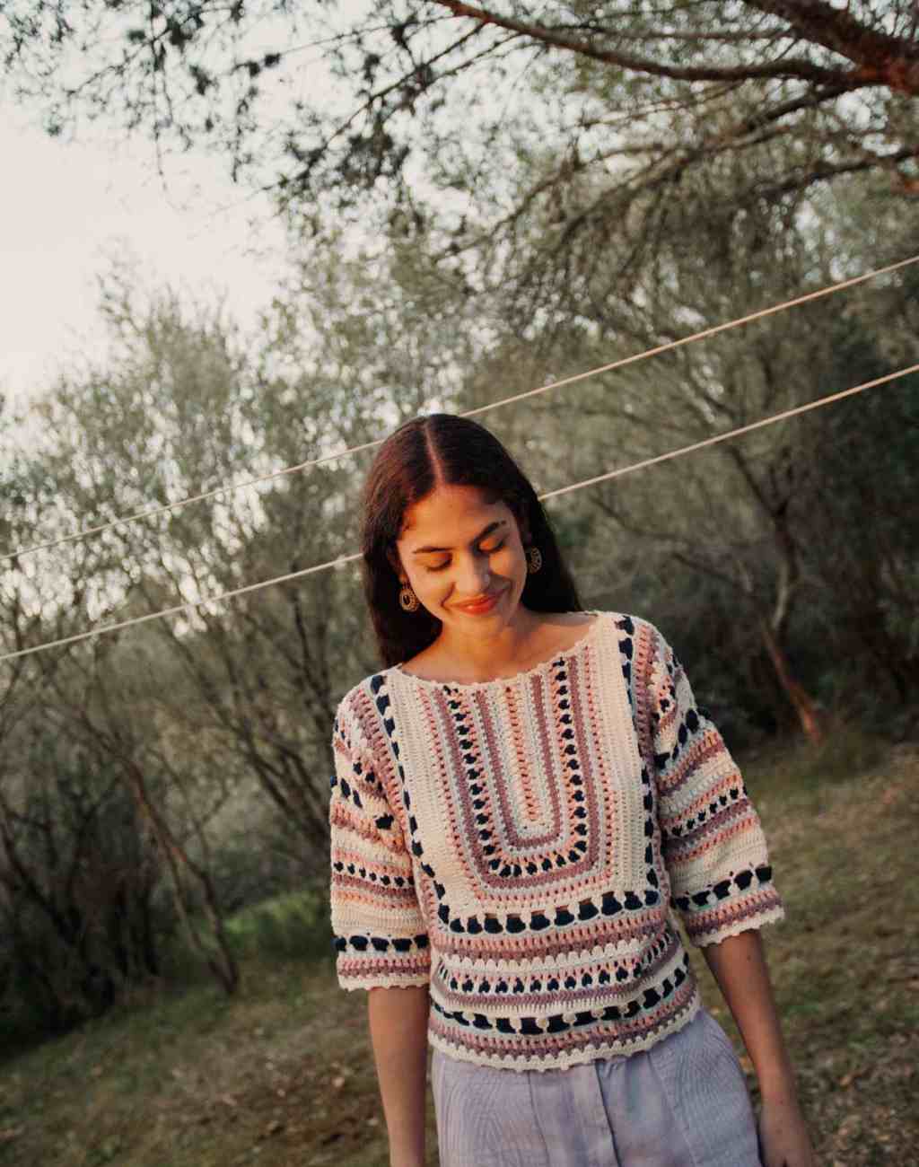 Hand Crocheted Lorianne Sweater