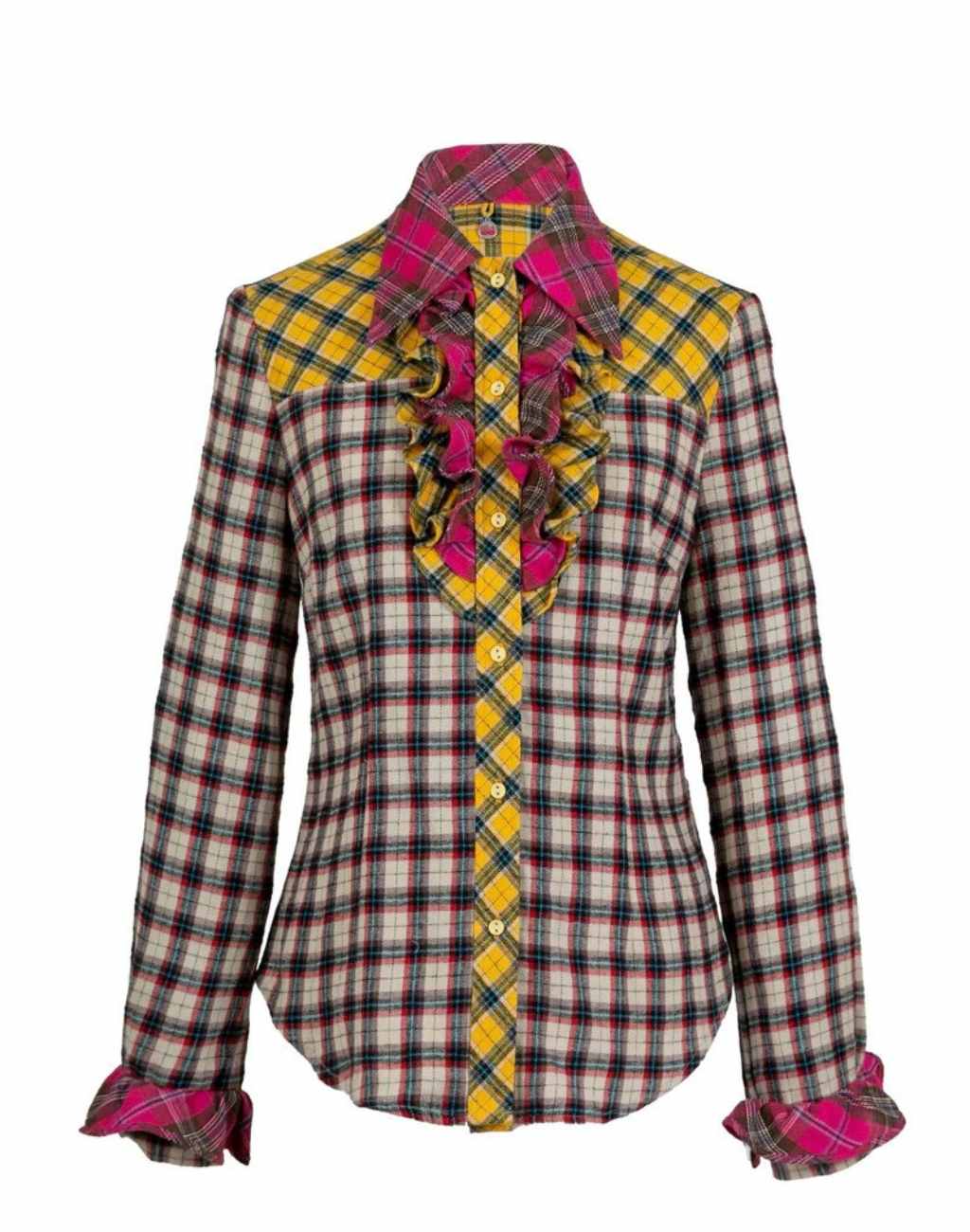 Lys Flannel Shirt with Ruffled Placket