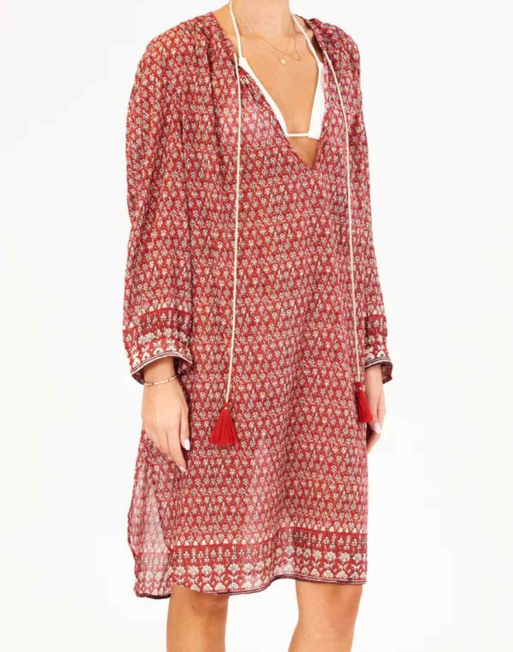 Block Print Mari Caftan/Coverup