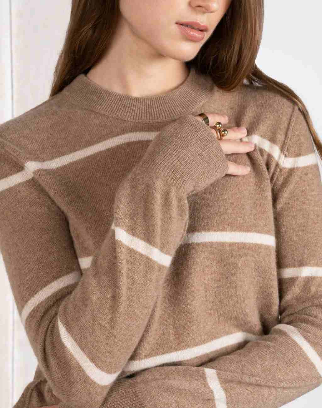 Cashmere Striped Syd Sweater - Visit Nifty ParrishLA 