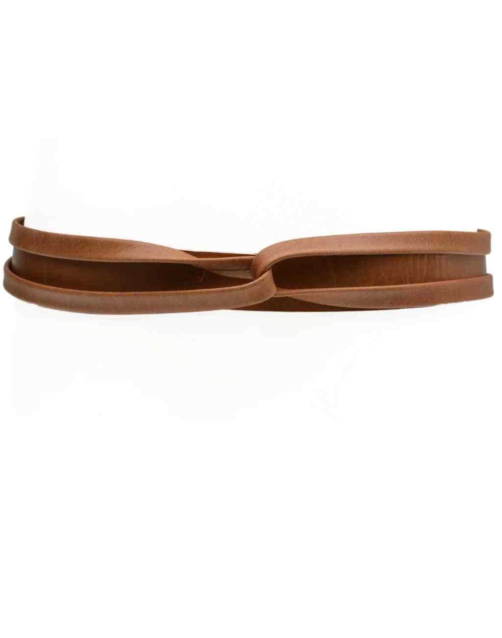 Skinny Wrap Belt in Cognac - Visit Nifty ADA 