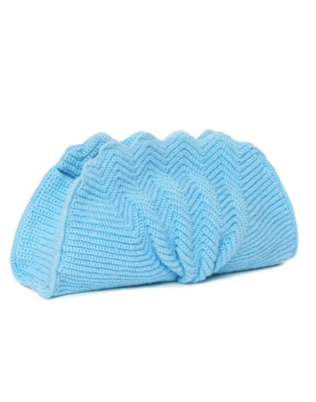 Handmade Crocheted Seashell Clutch | Removable Acrylic Handle - Visit Nifty Soraya Hennessey 