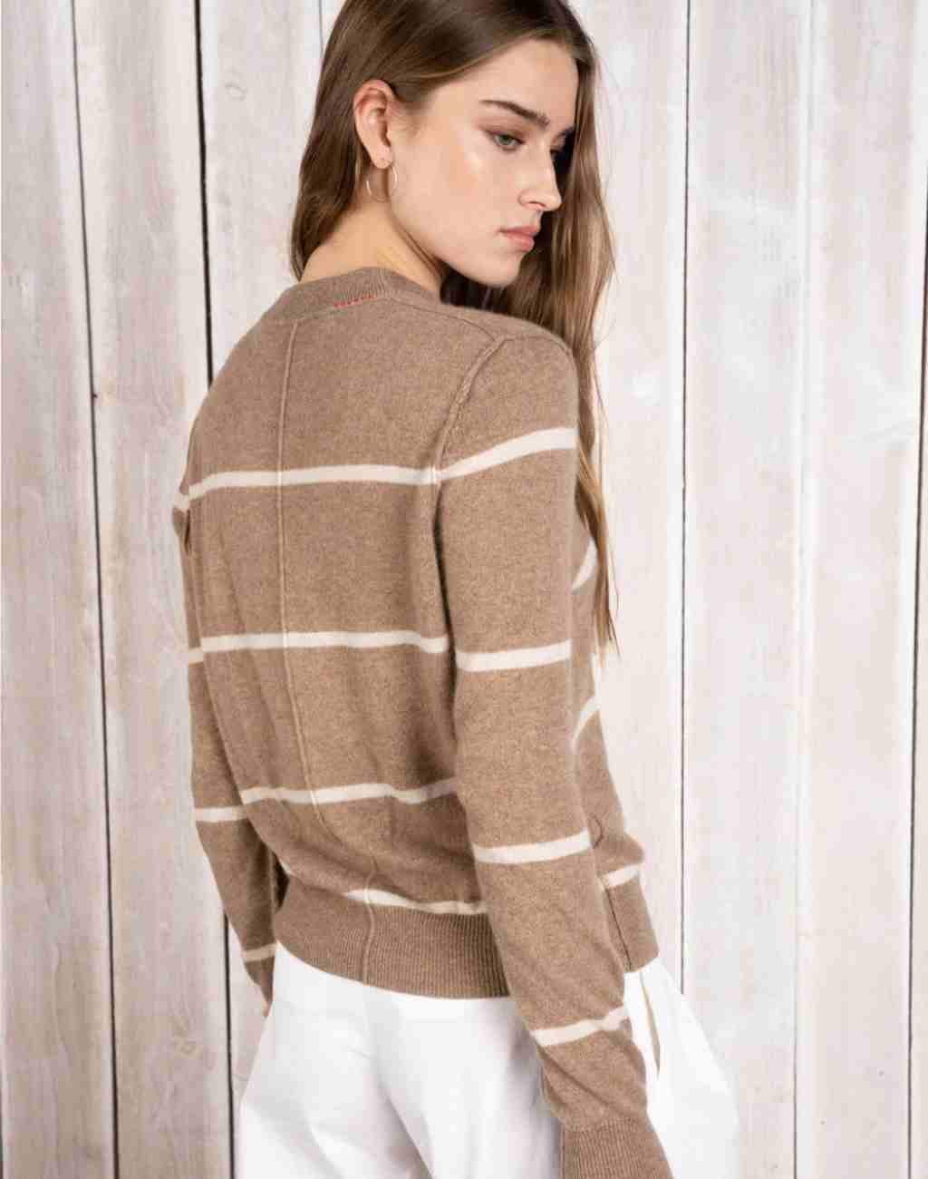 Cashmere Striped Syd Sweater - Visit Nifty ParrishLA 