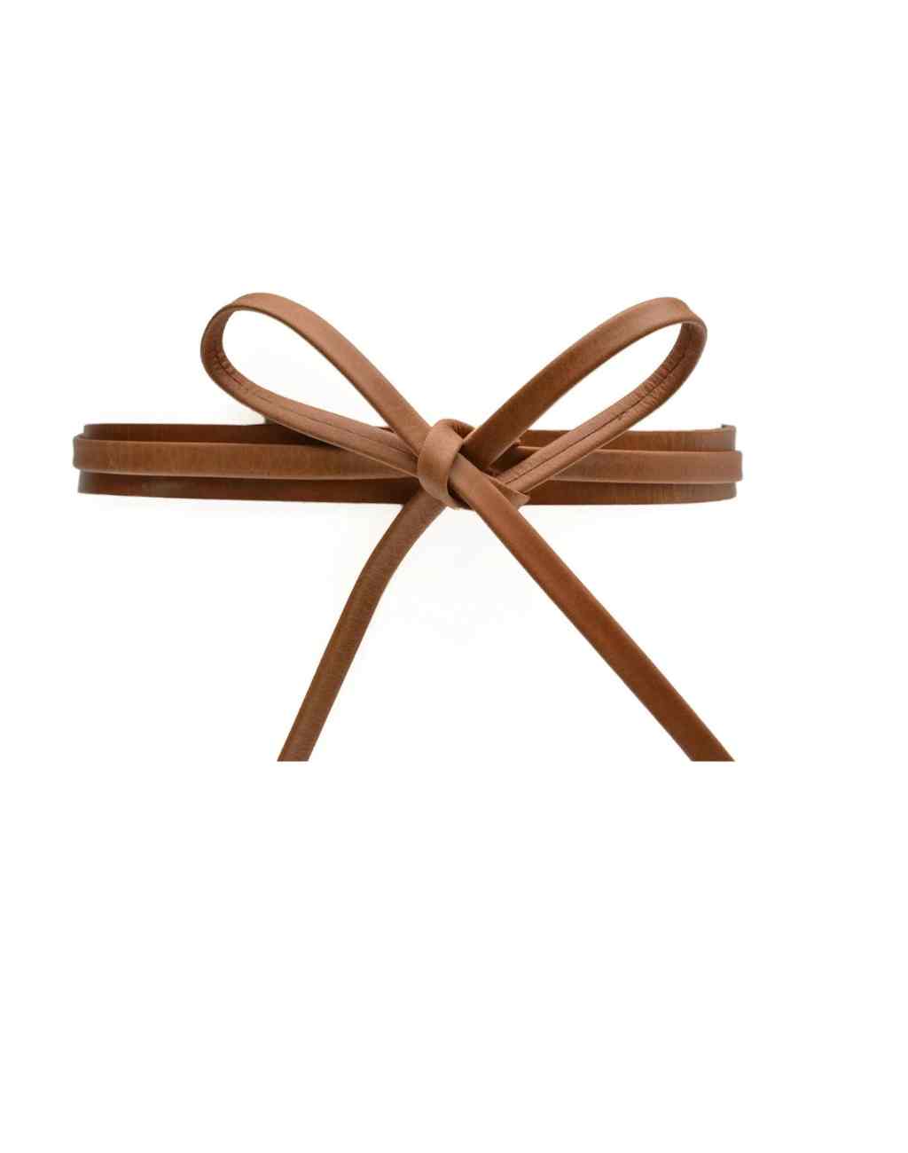 Skinny Wrap Belt in Cognac - Visit Nifty ADA 