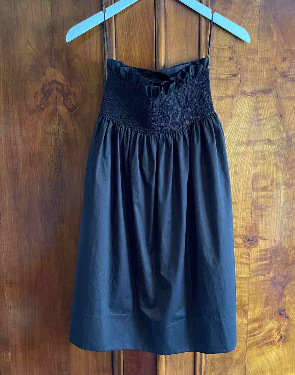 Precious Black Charlotte Skirt with Smocked Back and Pleated Front - Visit Nifty Monica Nera 