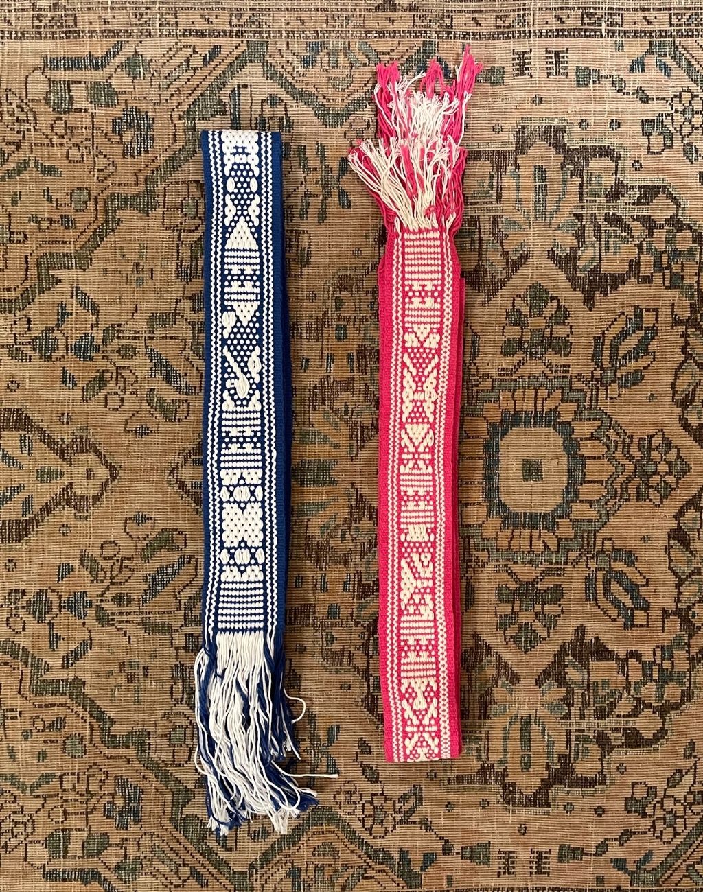 Hand Women Belts made by Female Artisans in Mexico | Blue or Fuchsia - Visit Nifty Mexican artisans 